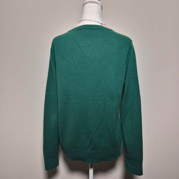 Quince Womens 100% Soft Mongolian Cashmere Crewneck Sweater In Everglade Green M - Picture 4 of 9